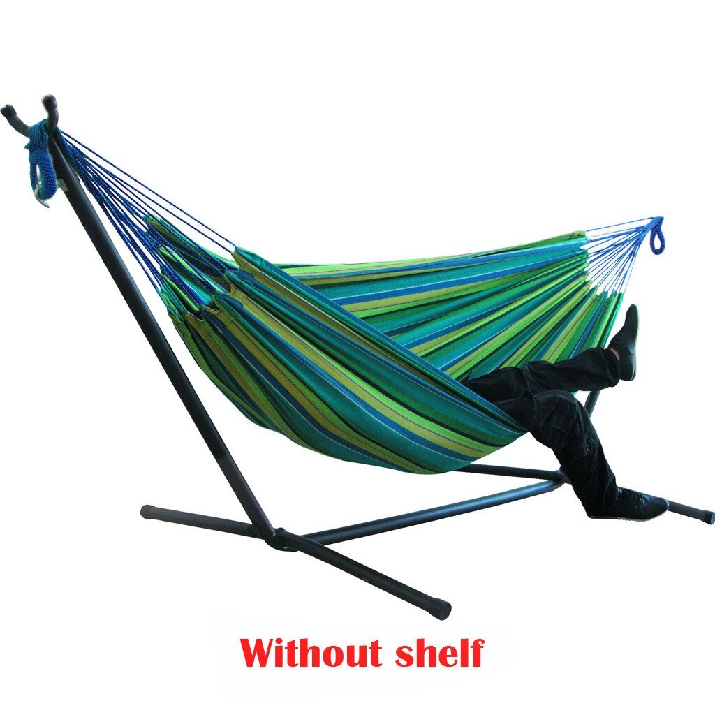 Hamacas dobles individuales para interiores, durabilidad cómoda, tumbona colgante a rayas, lona gruesa, hamaca grande para silla al aire libre