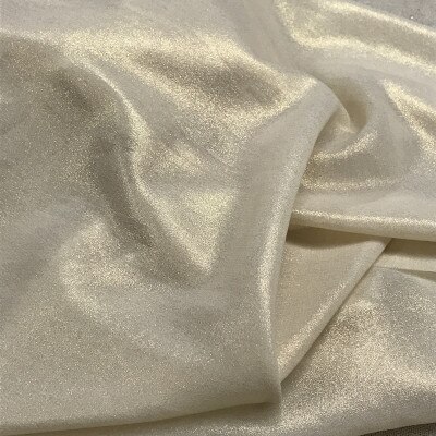Bling Soft Chiffon Fabric Bronzed Summer Fabric Shiny Costume Cosplay Material: Creamy