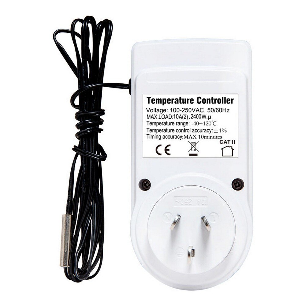 Termostato inteligente Salida de enchufe controlador de temperatura con temporizador interruptor sonda del Sensor Control Digital de enfriamiento de calefacción 110V 220V