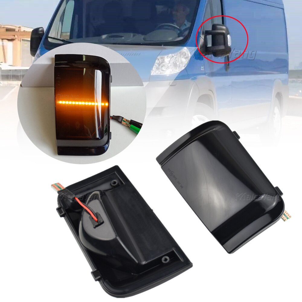 Side Wing Achteruitkijkspiegel Dynamische Blinker Stroomt Indicator Led Richtingaanwijzer Voor Peugeot Boxer Fiat Ducato Citroen Jumper