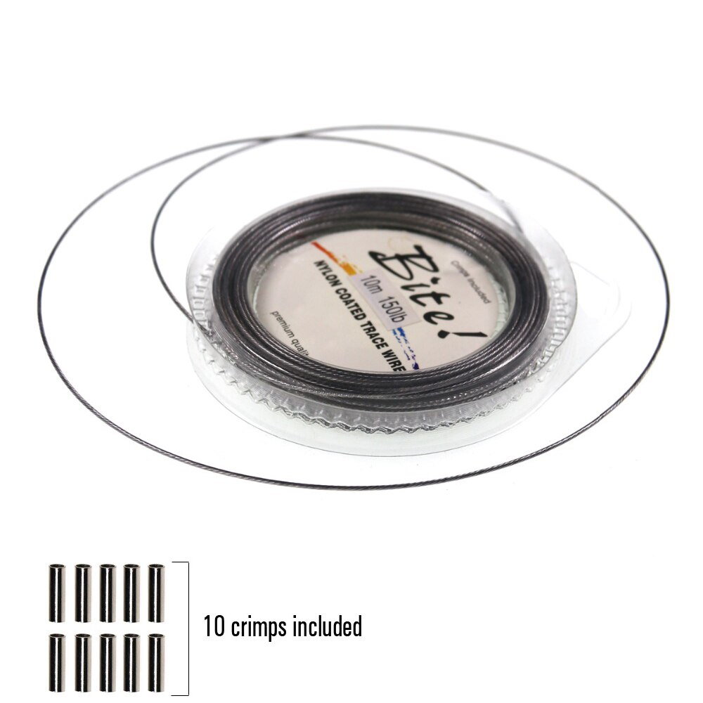10M 7 Strands Braided Stainless Wire Fishing Line Rigging Material Leader Coating Jigging Wire For Freshwater and Sea Fishing