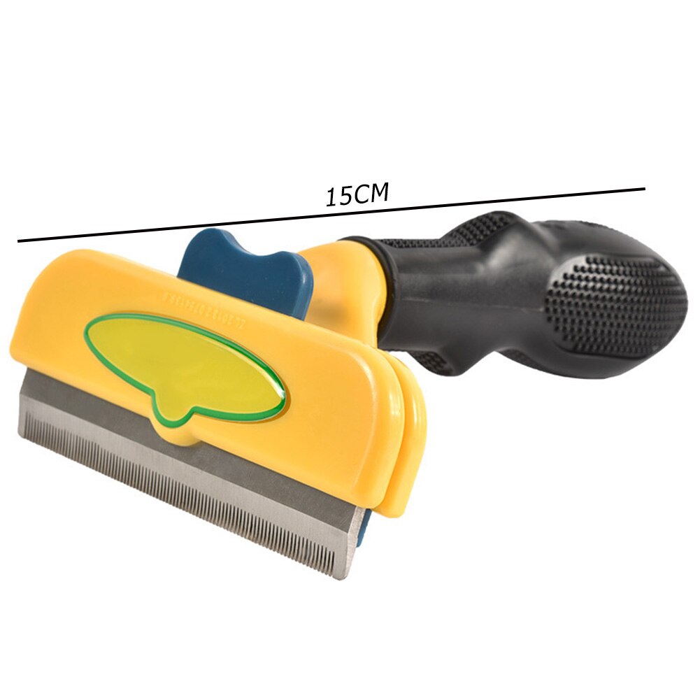 Perro mascota peine herramientas de aseo para perro removedor de pelo gato Limpieza del cabello productos para mascotas peine de eliminación de pelo para perros gatos: L