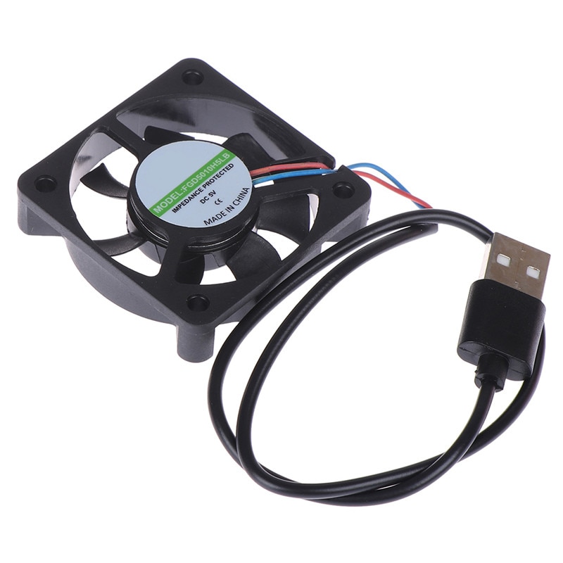 1pc 5v usb -liitin pc tuulettimen jäähdytin jäähdytyselementin pakokaasun suorittimen jäähdytyspuhaltimen vaihto 45cm kaapelilla 50 x 50 x 10mm