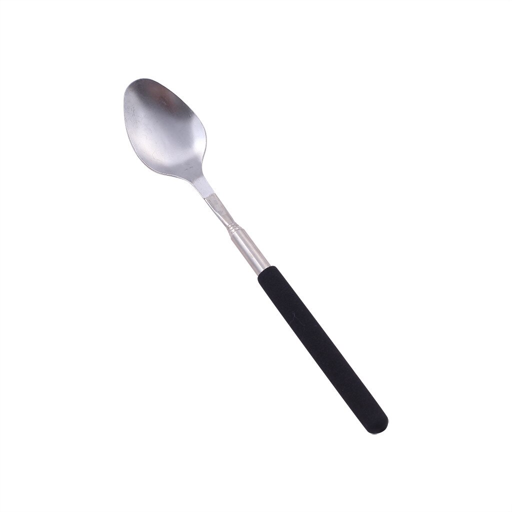 Funny Spoon Extension Long Extendable Telescopic Freeloader Trick Prank BBQ Tool Home kitchen tool accessories tableware посуда: A
