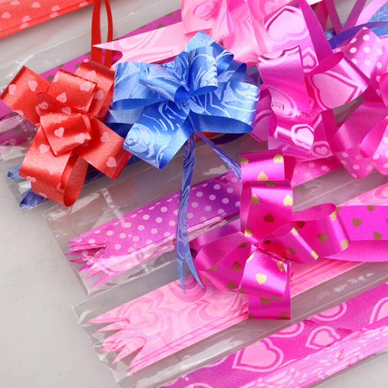 10 Pcs Wrap Pull Bows Bloem Pakket Bruiloft Verjaardag Party Decor SP99