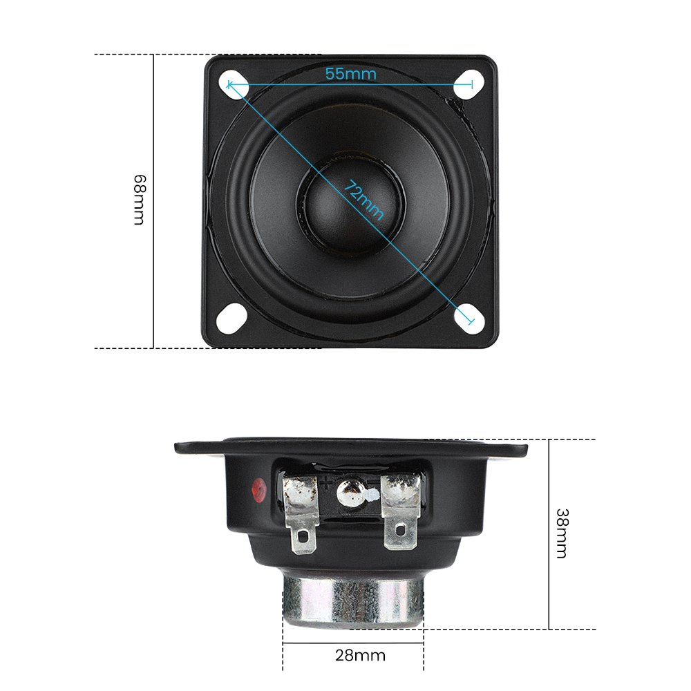 AIYIMA 2Pcs 2.5 Inch Portable Audio Speaker 4 Ohm 20W Midrange Speaker Cloth Edge Loudspeaker Home Theater For Harman Kardon
