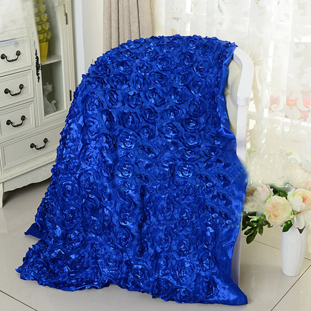 Hochzeit Dekoration 3D Satin- Rose Spitze Teppich Bestickte Festival Feier Blume Teppich Braut Hochzeit Teppich Vorhang Dekor: MULTI