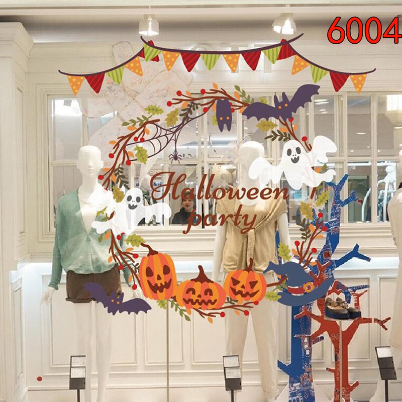 Halloween seinätarra ikkuna kodin sisustus tarra koriste joulukoriste halloween seinätarra riipus näyteikkunaan: Harmaa