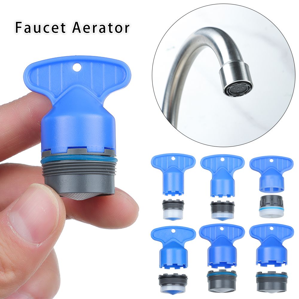 Aireador de grifo de ahorro de agua ABS, llave de extracción de filtro burbujeador incorporado, accesorios de grifo, piezas de repuesto de 16,5-24mm, Hardware para el hogar
