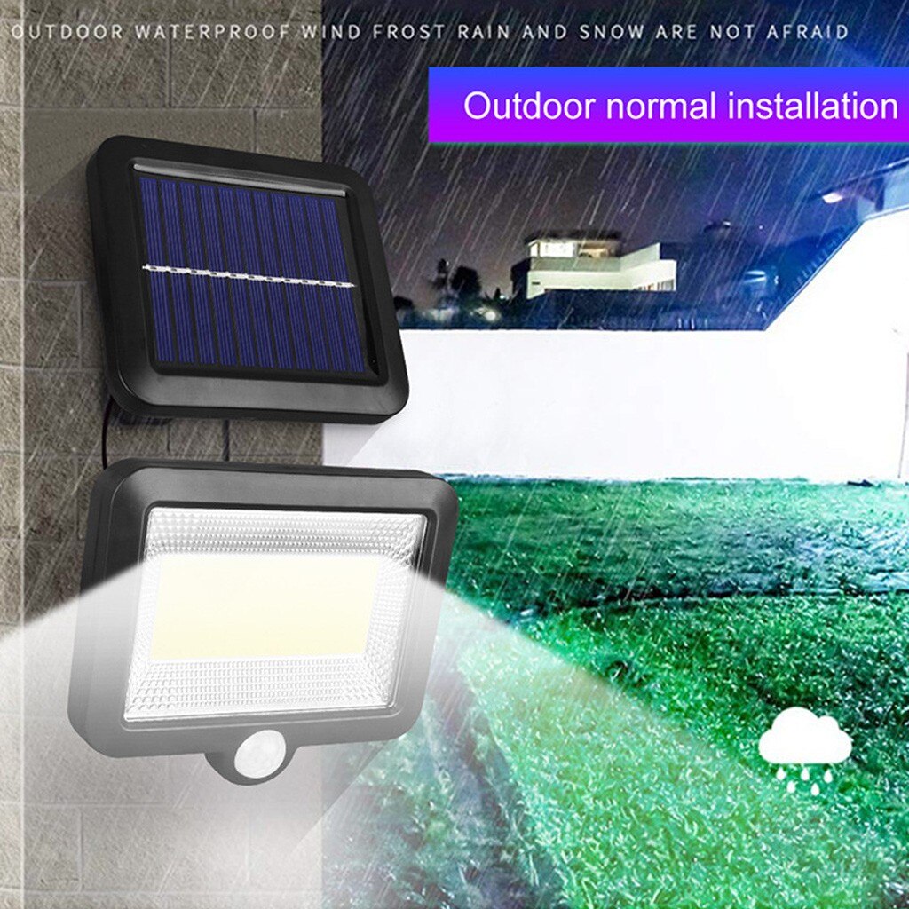 COB 100 LED Solar Power Motion Sensor Outdoor Garden Light Security Lamp Spotlight Sunlight Street Light 3.2