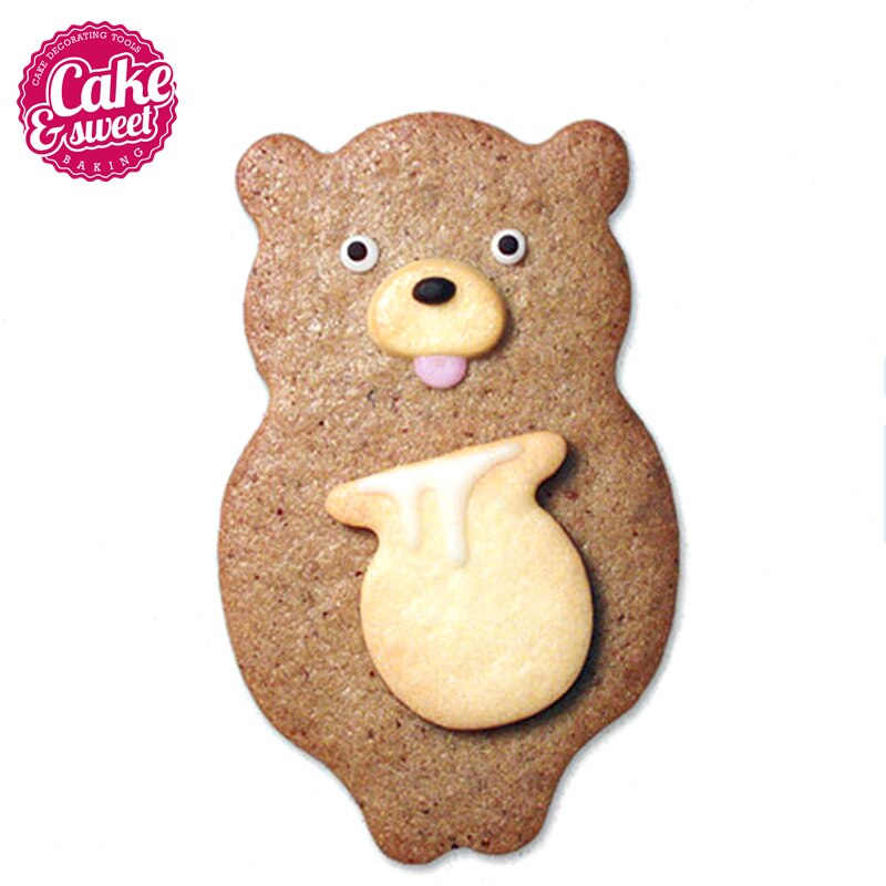 Cookie Cutters Stainless Steel Animal Shape Biscuit A Bear With The Honey Pot Fondant Pastry Decorating Baking Tools