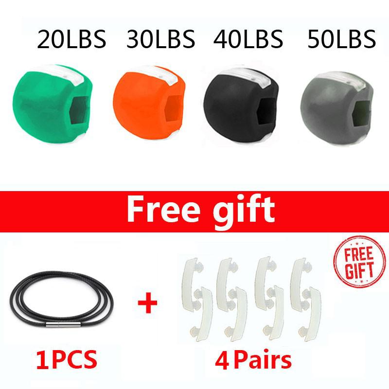 Fitness Face Masseter Men Women Muscle Jawline Exerciser Face Lifting Jaw Trainer Ball Face Toning Muscle Training Fitness Ball: Combination D