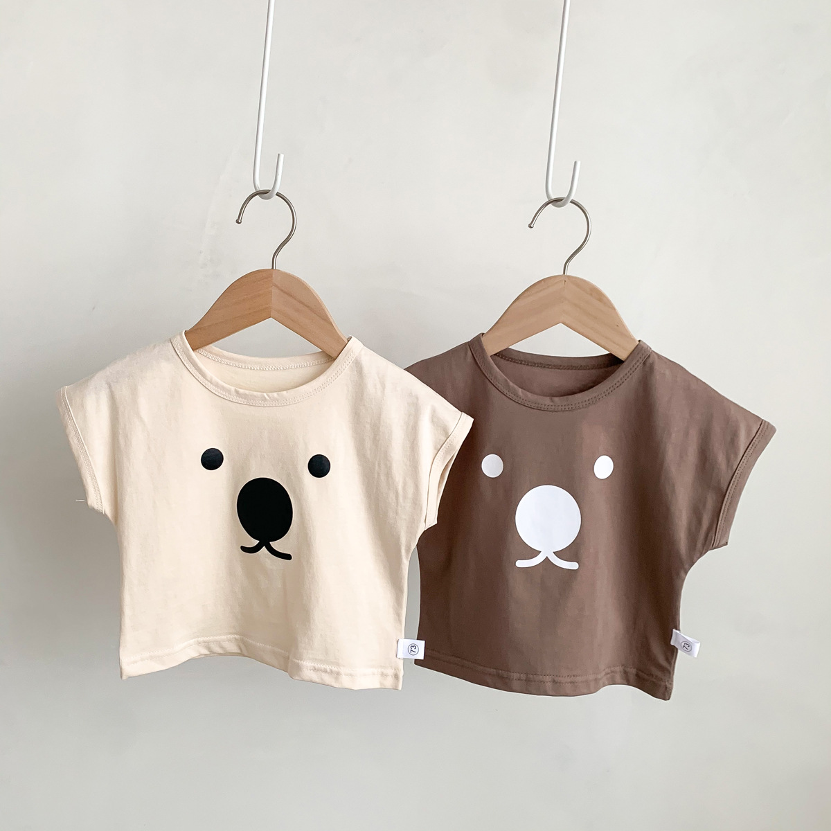 2022 Summer Baby Cartoon T Shirt Cute Bear Print Kids Short Sleeve T Shirts For Boys Girls Cotton O-neck Tops Infant Tee