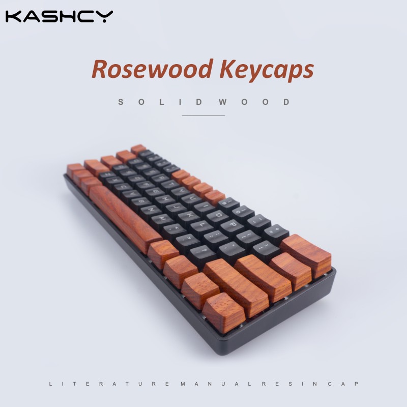 Kashcy wood keycap for mechanical keyboard rosewood solid wooden keycaps spacebar Esc Cherry mx OEM