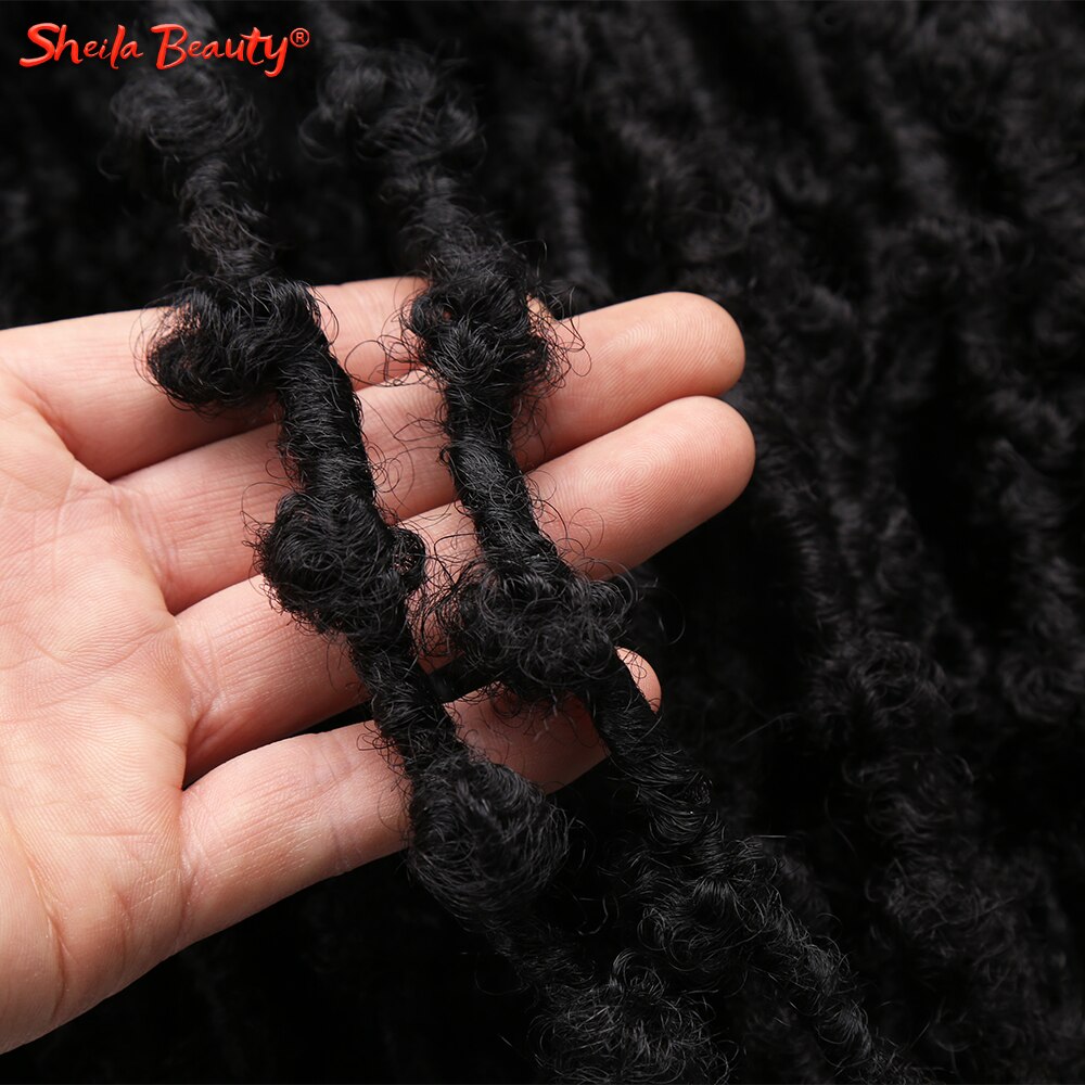 Locs Distressed Crochet Braids Synthetic Pre-Twisted Braiding Hair Extensions Pre Looped Soft Bob Faux Locs