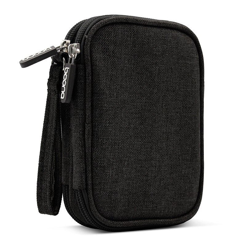 Boona Oxford Hard Drive Case Tas Voor 2.5 Hard Drive Disk Usb Kabel Externe Harde Schijf Opslag Draagtas Ssd Hdd case: Black