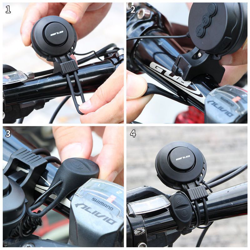 Onewell mini elektronische claxon auto-accessoires fiets elektronische claxon volume instelbaar voor elektrische fiets