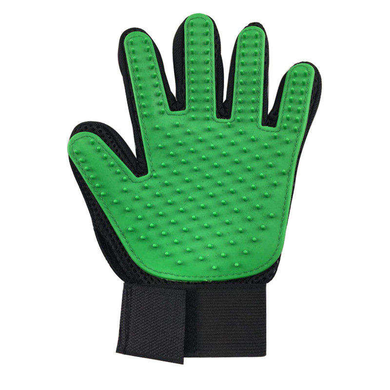 Brosse à poils en Silicone pour chats | Gant de toilettage pour animaux, peigne de brosse nettoyage, produits d'élimination des animaux de compagnie pour chat, brosse à poils pour animaux: left / Green