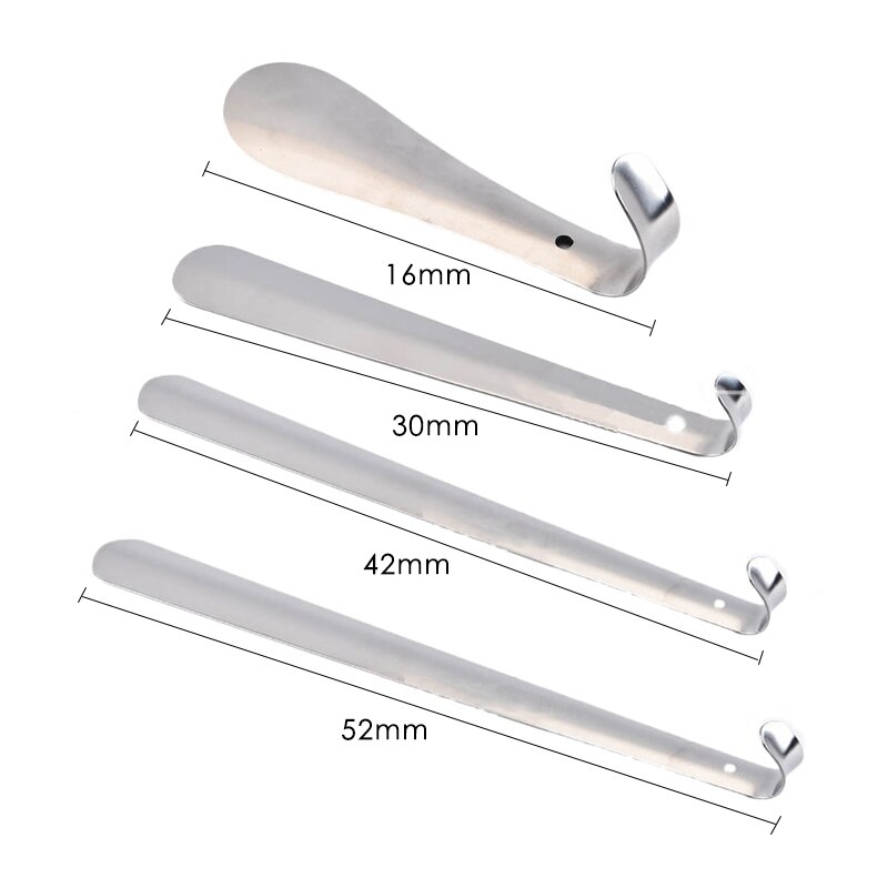 Extra långt handtag skohorn rostfritt stål 25 "hanterat metall skohorn horn justerbar längd skohorn för dam män skor #1