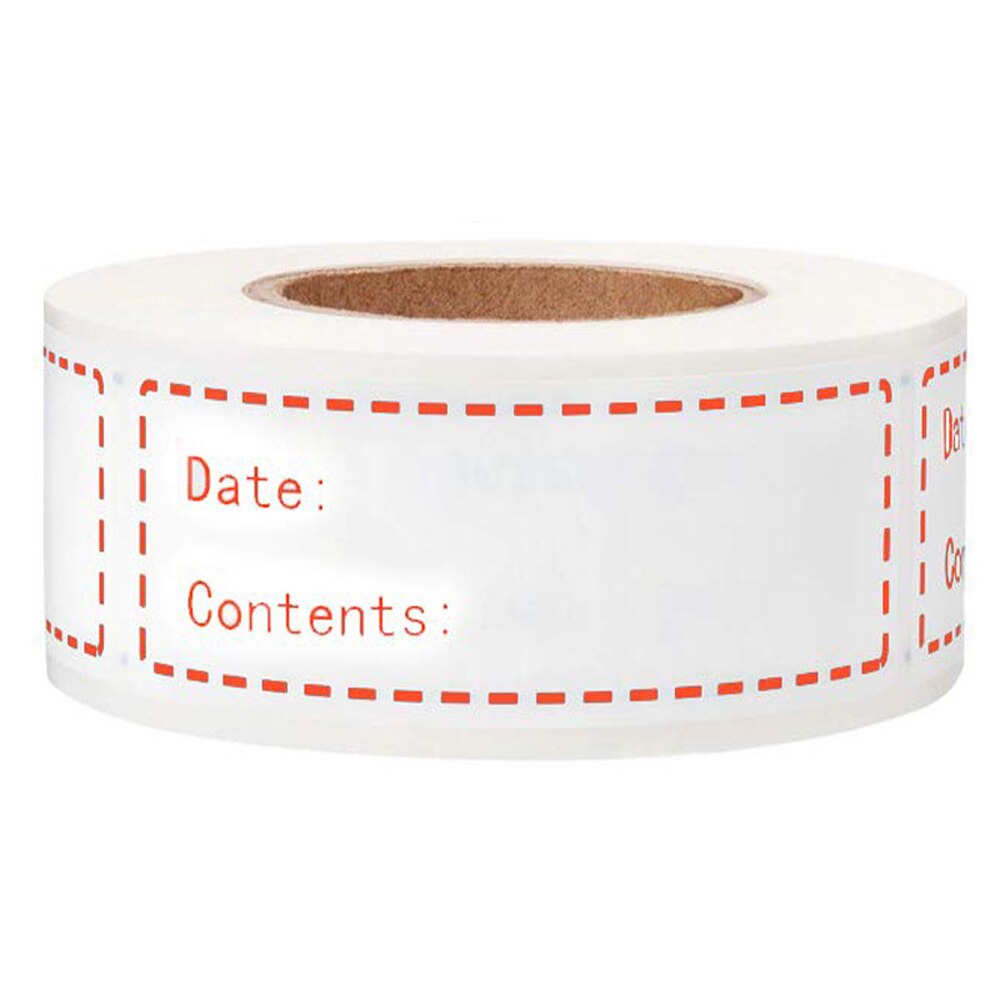 Etichette per alimenti dissolvibili di cibo sicuro 1x3 ''adesivi per congelatore per la conservazione della cucina perfetti per contenitori riutilizzabili-250 etichette per rotolo: YH205 rosso-150pezzi