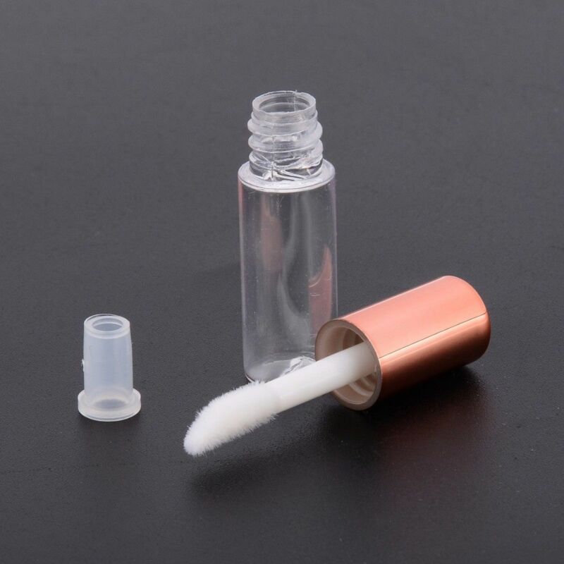 5/10x 1.2ml mini plastik tom klar lipgloss tube balsam makeup flaske beholder
