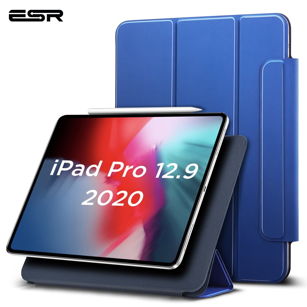 ESR for iPad Pro 11 12.9 Inch Case Secure Magnetic Smart Case for 12.9 inch iPad Pro Case with Pencil Holder 4th Generation: 12.9 Inch-Blue