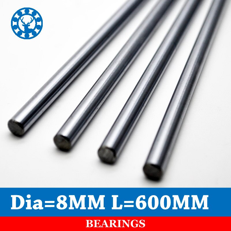 1pc 8mm lineaire as chroom  od 8mm l 600mm wcs gehard stalen staaf staaf cilinder lineaire rail cnc 3d printer