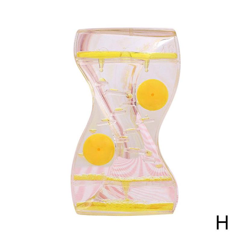 Water Motion Liquid Bubble Timer Calming Sensory Fidget Game Desk Toy Therapeutic Timer Simple Relaxation Time Funnel Toy F J1M5: H
