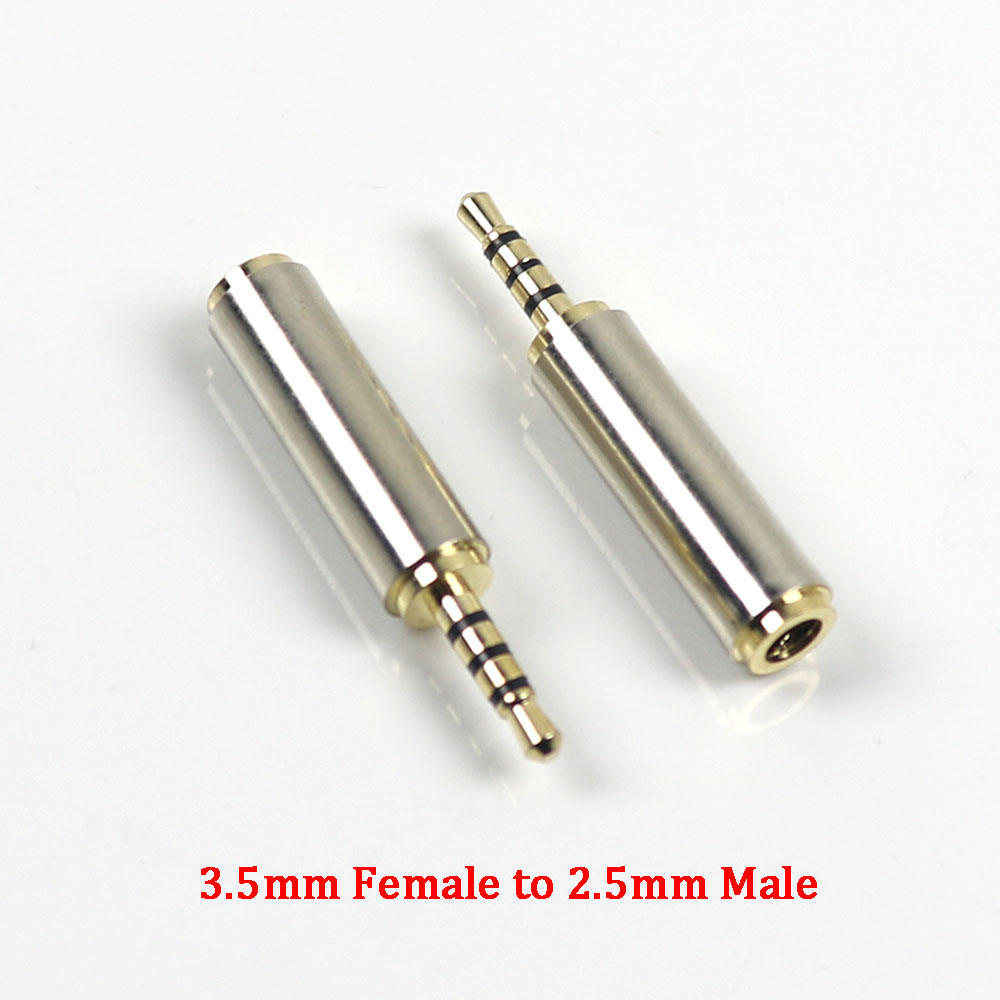 3.5 mm to 2.5 mm ljudadapter för aux-högtalarkabel stereohörlurar headsetmikrofon 2.5mm to 3.5mm- jackkontakt