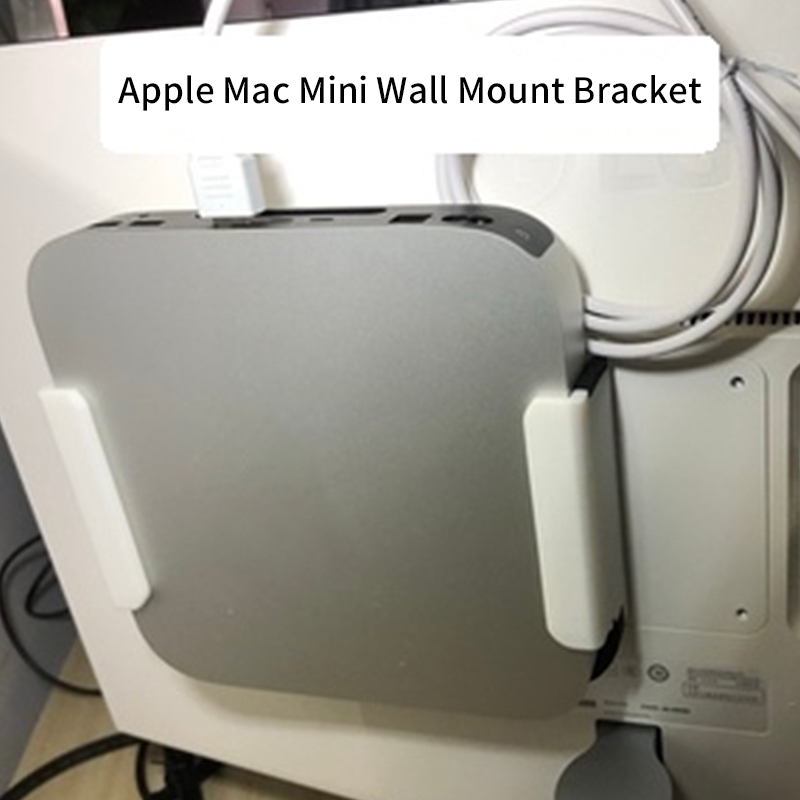 Invite murale pour Apple Mac Mini, support pour ordinateur monté sur le dos, invite astronomique de bureau, vis gratuites, gain de place, impression 3D,