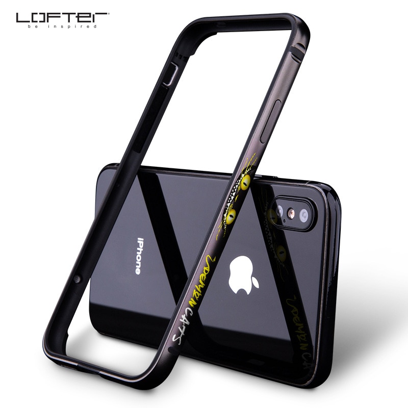 Lofter luxo telefone capa para iphone x xs caso de alumínio pára-choques para iphone x bonito animal capa para iphone x estilo europeu