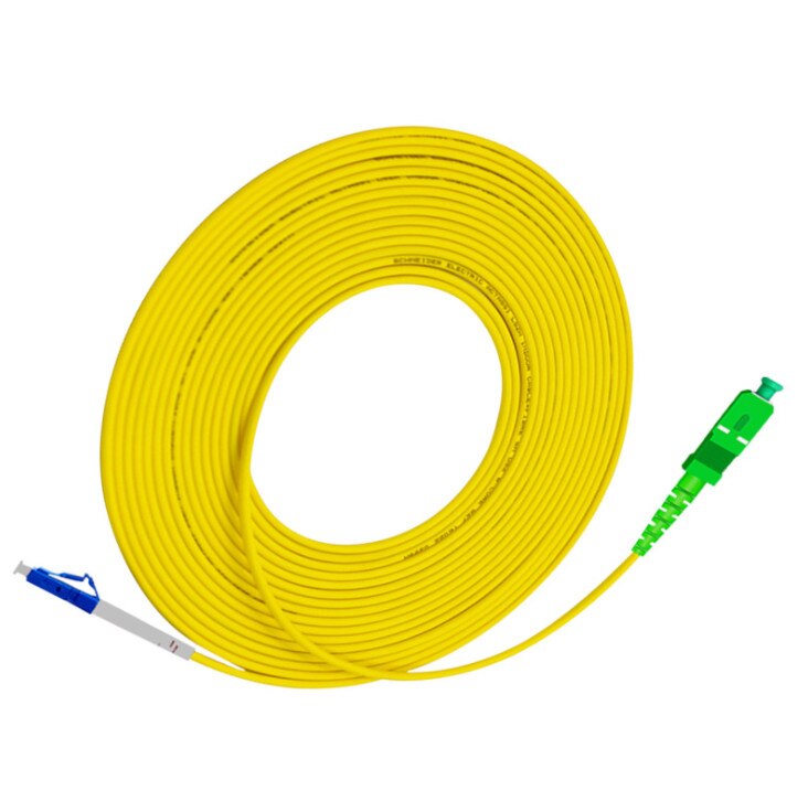 Fibra optica SC APC a LC UPC Simplex 2,0mm PVC Cable de parche de fibra monomodo Jumper Cable de parche de fibra óptica SC LC