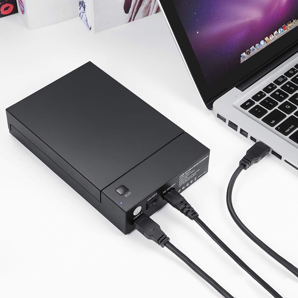 396 u 3 extern hårddiskhölje 3.5 tums usb 3.0 to sata iii lay flat hårddisk dockningsstation för 2.5 3.5 tums hdd ssd