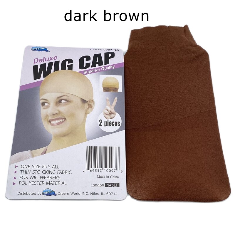 20 Stuks Beige Pruik Cap Polyester Haarnetje Haar Mesh Pruik Weven Cap Rekbare Elastische Haarnet 2 Stuks/pak 5 Kleur: 20 pcs dark brown