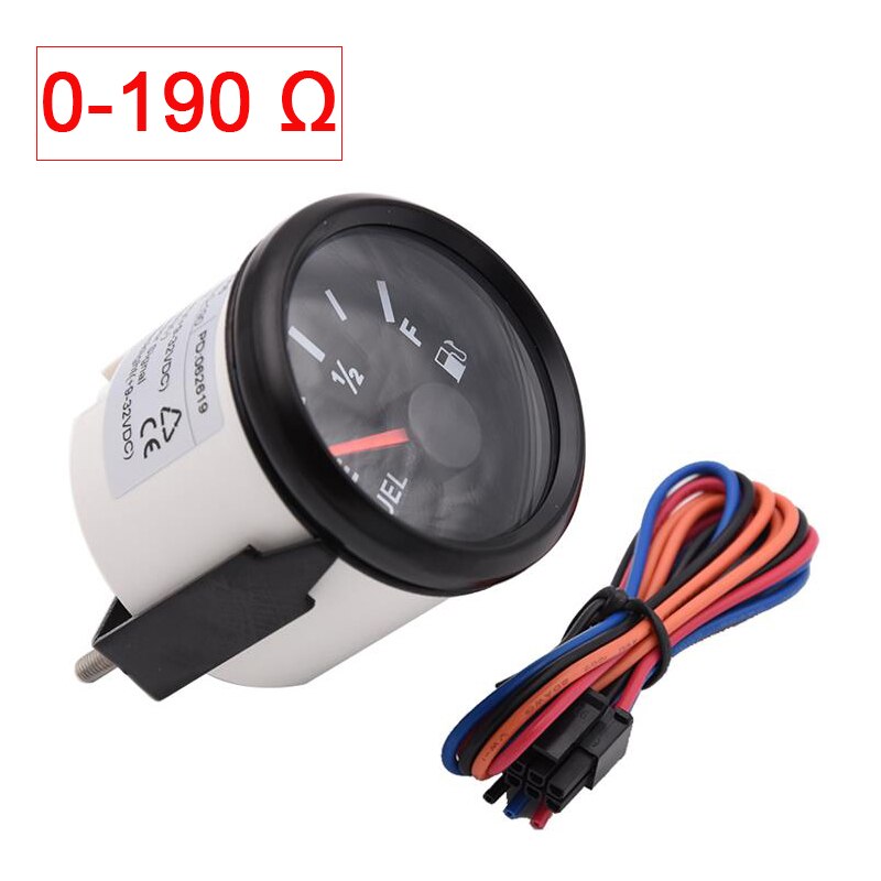 2-Zoll Kraftstoffstandsanzeige 190 Ohm - Digital Tankanzeige Mit 8-Farben Beleuchtung 12V/24V