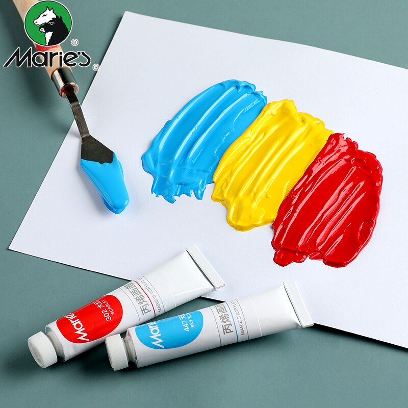 Marie’s Acrylic Paint Set 12/18/36 Colors 12ml Tubes Non Toxic Non