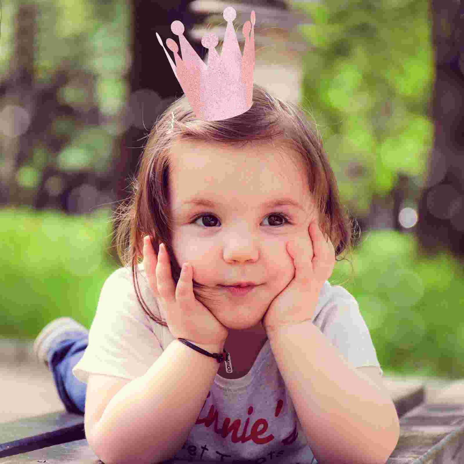 6Pcs Birthday Crown Hats Chic Delicate Crown Shape Hats Party Hats for Party Gathering