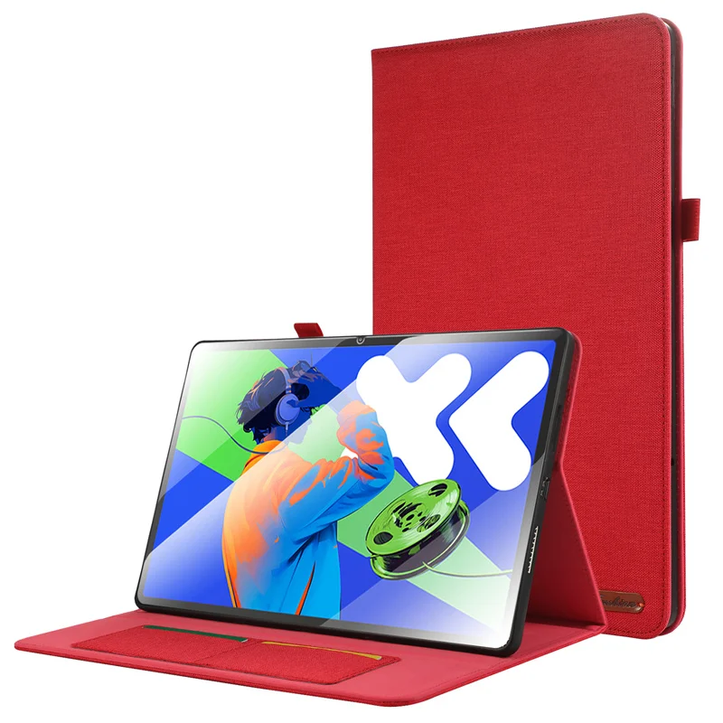 Etui til lenovo idea tab pro, blødt cowboy-stativ, flip-cover til xiaomi pad pro 12.7 /  , idea tab 12.7  tb373fu tb375fc: Elleve / Sort
