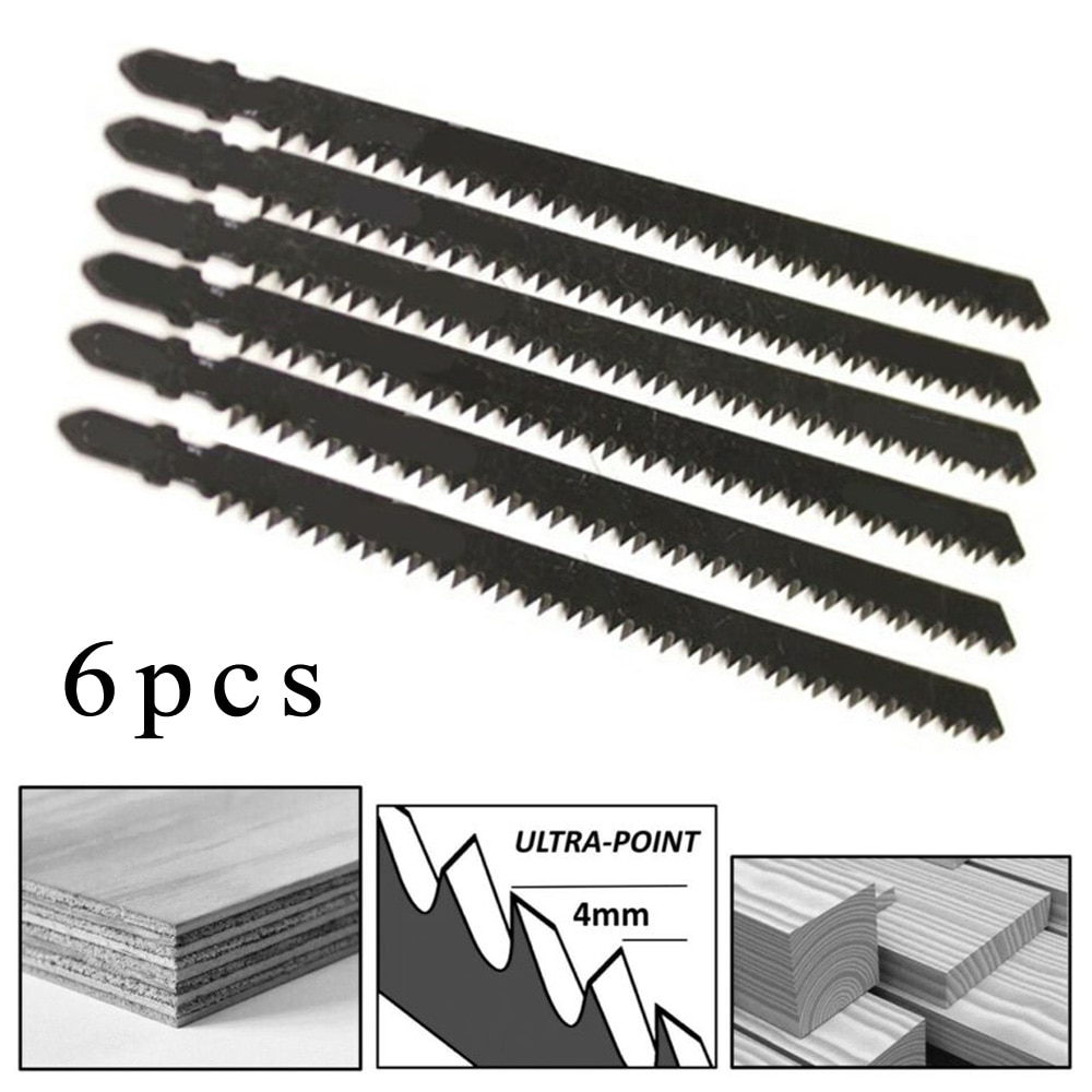 6Pcs T744D 180Mm Ultra-Lange Jigsaw Saw Blades Snelle Snijden Set Houtbewerking Tool Voor Hout Plastic Snijden disc