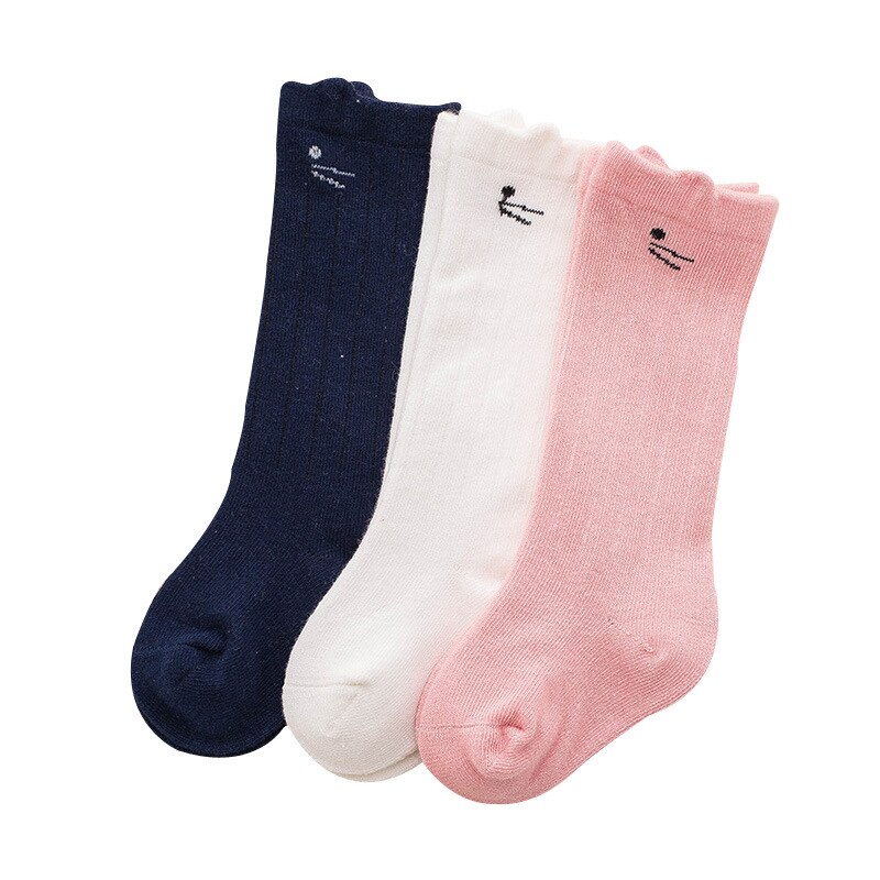 3 Paar/set Baby Kniekousen Kinderen Meisjes Jongens Gestreepte Kniekousen Lente Winter Baby Lange Sokken Katoen Kids Sokken sokken