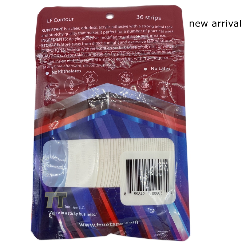36 Stück C-förmiges weißes SUPERTAPE-Klebeband mit Spitzenfront für Perücken, selbstklebendes Toupetband, 3 Wochen, langlebig, 7,6 x 2,2 cm