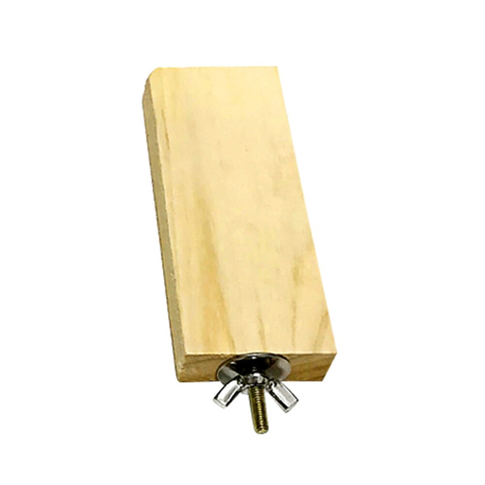 Wood Stand Platform Toy Paw Grinding Clean Cage Accessories For Parrot Hamster AUG889