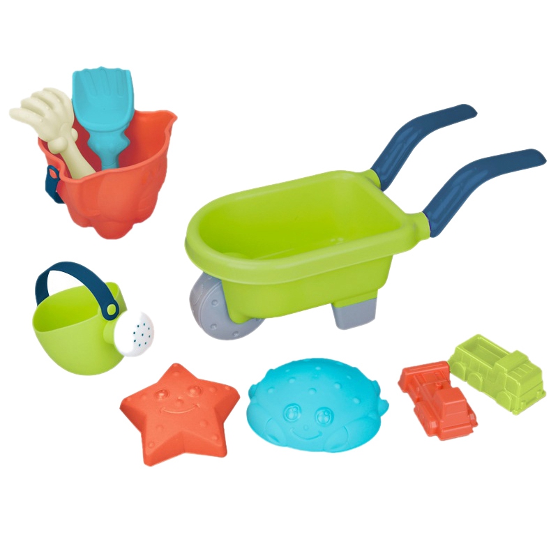 Baby Kids Beach Toy Set Shovel Tool Kit Children Summer Beach Play Sand Bucket Rake Hourglass Sandbox Set Toy Kid: Maroon