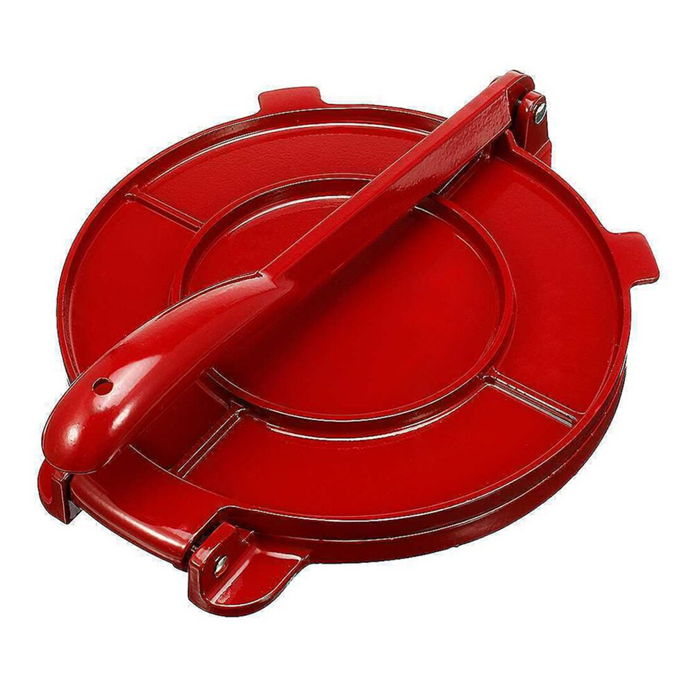 Aluminum Tortilla Maker Foldable Flour Corn Cake Dough Press Baking Tool DIY Pie Machine Kitchen Accessories Gadgets Bakeware: S Red