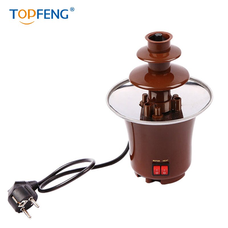 Topfeng mini choklad fontän hushåll choklad smältmaskin elektrisk uppvärmning choklad fontän hem