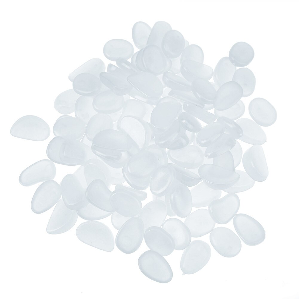 100Pcs Garden Luminous Glowing Stone Glow In The Dark Pebble Garden Path Fish Tank Pool Bar Decoration Luminous Luminous Stones