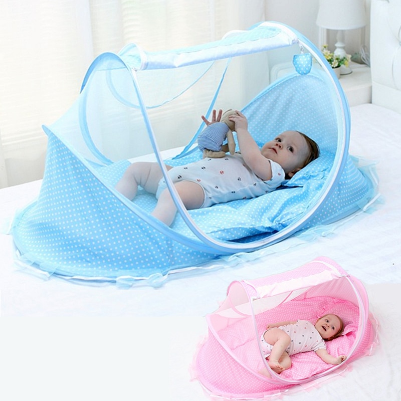 Literie pour -né, moustiquaire Anti-moustique pliable pour bébé, combinaison ou ensemble de matelas d&#39;oreiller Cool 2 pièces, 4 pièces