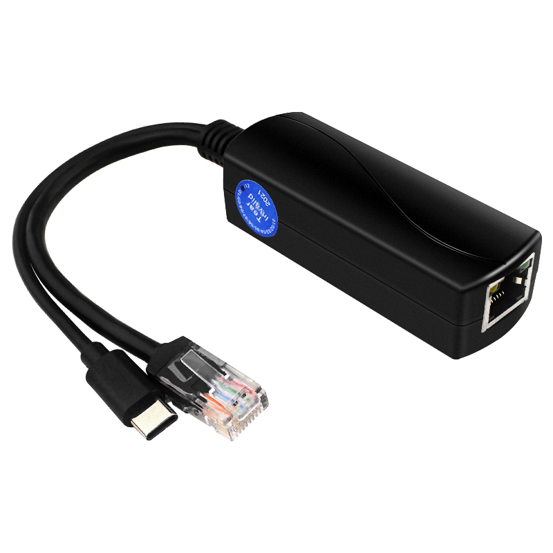 Raspberry pi  pi 5 gigabit poe splitter 5v 3a 10/100/1000 mbps usb type c til poe splitter stik til raspberry pi  pi 5: Default Title