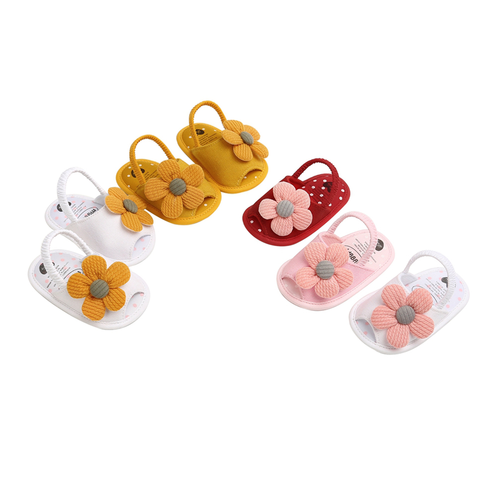 Sandales de princesse tournesol pour bébé fille, chaussures d'été décontractées, souples et légères, pour les premiers pas