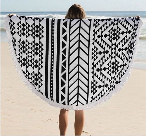 Toallas De playa redondas con estampado De microfibra, gran , 850g, novedad, Verano: 4